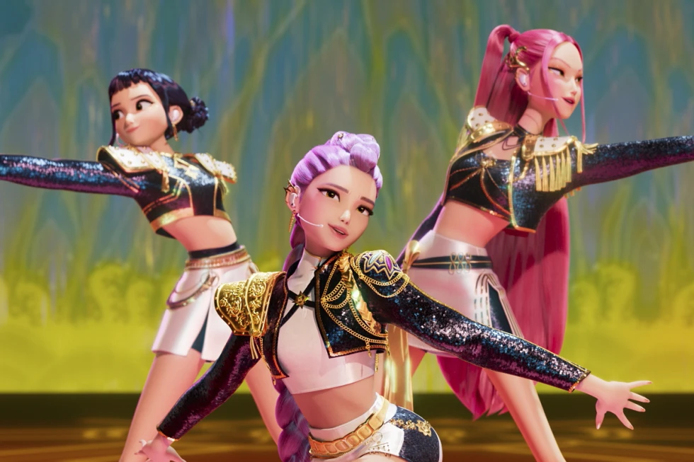 A musical sequence from 'K-Pop Demon Hunters'.